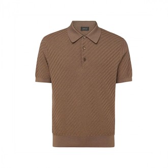 Brioni - Brown Cotton Blend Polo Shirt