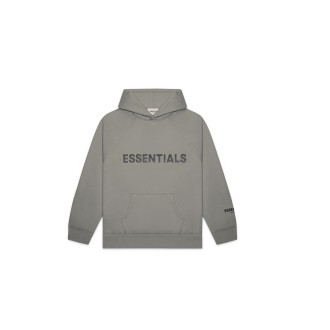 FEAR OF GOD ESSENTIALS Pullover Hoodie Applique Logo Cement