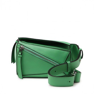 Loewe - Apple Green Leather Mini Puzzle Belt Bag
