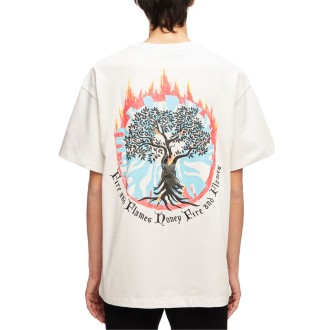 Acupuncture T-shirt Manica Corta Uomo Flames White