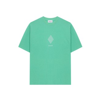 Amish T-shirt Logo Verde in Cotone