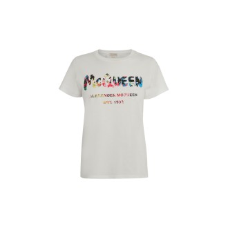 ALEXANDER MCQUEEN T-Shirt McQueen Graffiti Bianca Donna