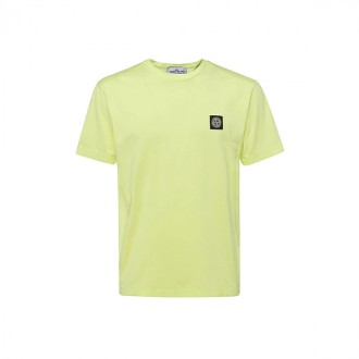Stone Island - Lime Green Cotton T-shirt