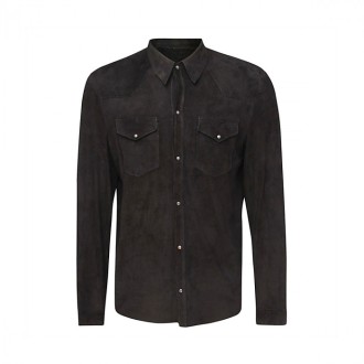 Salvatore Santoro - Black Leather Shirt Jacket