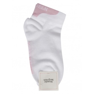 Alexander Mcqueen - White And Pink Cotton Blend Socks