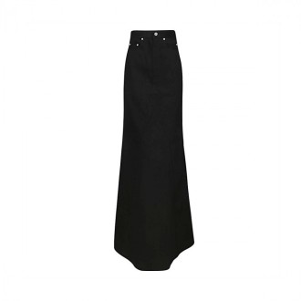 Rick Owens - Black Cotton Denim Skirt