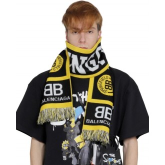 Balenciaga black The Simpsons football scarf