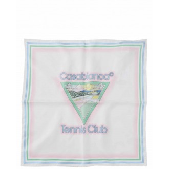Casablanca white Tennis Club Icon foulard S