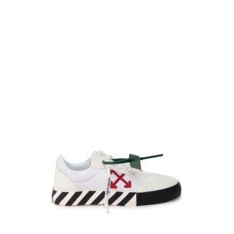 Off White `Low Vulcanized` Canvas/Suede Sneakers