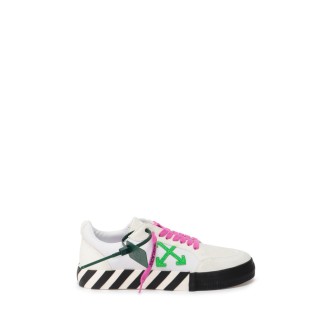 Off White `Low Vulcanized` Canvas/Suede Sneakers