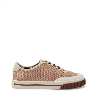 Loro Piana - Beige And Brown Canvas And Leather Sneakers
