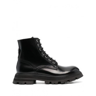 Alexander Mcqueen - Black Leather Wander Boots