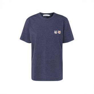 Maison Kitsune - Blue Cotton T-shirt