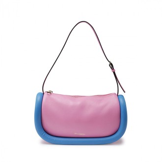 J.w. Anderson - Pink And Blue Leather The Bumper Shoulder Bag