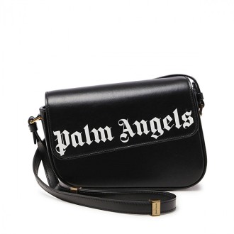 Palm Angels - Black And White Leather Crash Shoulder Bag