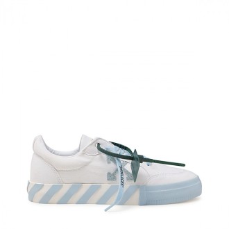 Off-white - White And Light Blue Cotton Sneakers