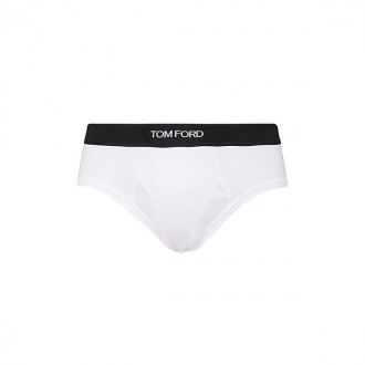 Tom Ford Underwear - White And Black Cotton Briefs
