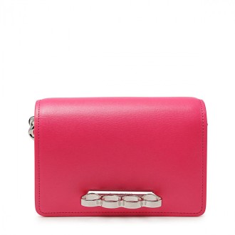 Alexander Mcqueen - Pink Leather Four Rings Clutch