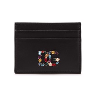 Dolce & Gabbana 'DG' Crystal Multicolor Logo Wallet U