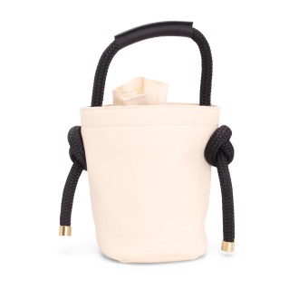 Zucca Recycled Leather Bucket Bag MED