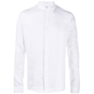 TRANSIT camicia bianca in cotone e lino a maniche lunghe