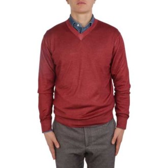 CRUCIANI | Men's Cashmere and Silk V-Neck Sweater