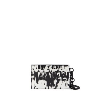 Alexander McQueen `Graffiti` Chain Card Holder