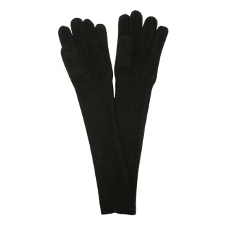 Aspesi - Black Cashmere Long Gloves