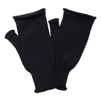 Maison Margiela - Navy Wool Fingerless Mitten Gloves