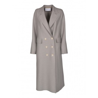 Harris Wharf London - Cloud Gray Wool Double Breast Coat