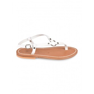 K.jacques - White Stinfal Flat Sandals