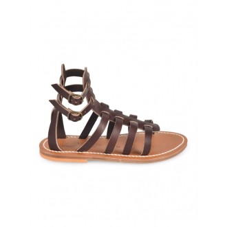 K.jacques - Brown Taline Flat Sandals