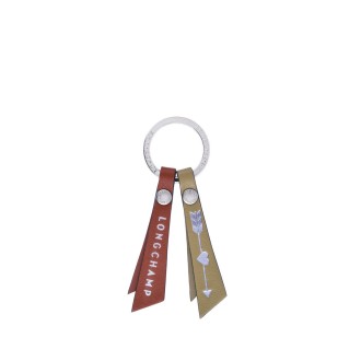 Longchamp `Le Pliage Cuir` Key Ring