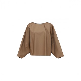 The Row - Taupe Cotton Blouse