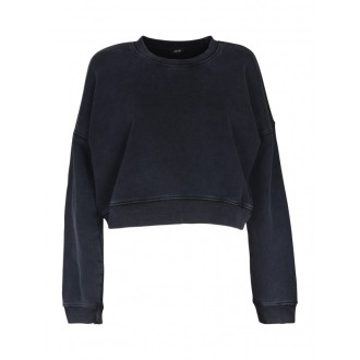 Aspesi - Navy Cotton Cropped Sweatshirt