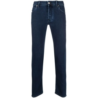 INCOTEX BLUE DIVISION Jeans Slim Fit Uomo In Denim Blu Scuro
