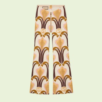 Interlocking G print linen trousers