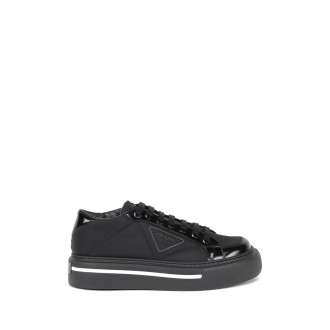Prada `Prada Macro` `Re-Nylon` And Brushed Leather Sneakers