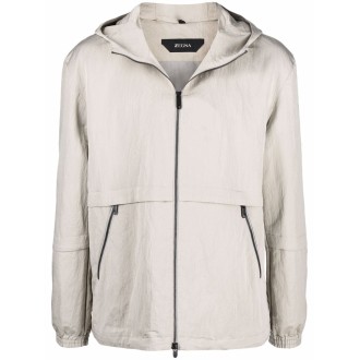 Z Zegna Hooded Lightweight Jacket
