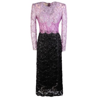 Gucci ``Rebrode Lamè Ramage` Long Dress