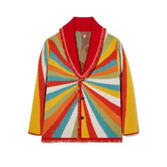Alanui `Psychedelic Lips Icon` Cardigan