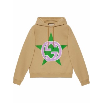 Gucci Interlocking G Print Hooded Sweatshirt