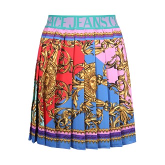 Versace Jeans Couture Baroque Print Short Skirt 40