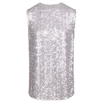 Dolce & Gabbana All Over-Sequined Sleeveless Blouse 42