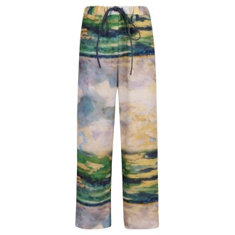 Vien Nature Print Drawstring Trousers S