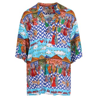 Alessandro Enriquez All-Over Graphic Print Shirt L