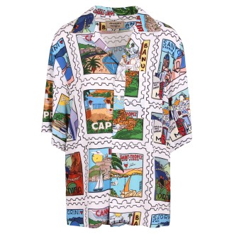 Alessandro Enriquez All-Over Graphic Print Shirt L