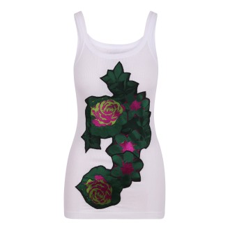 Antonio Marras Floral Print Cotton Tank Top M