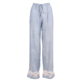 Ermanno Scervino Rayon Trousers With Lace Detail 40