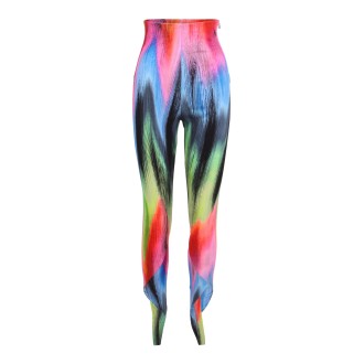 The Attico 'Jamie' Multicolor Print Rayon Trousers 38